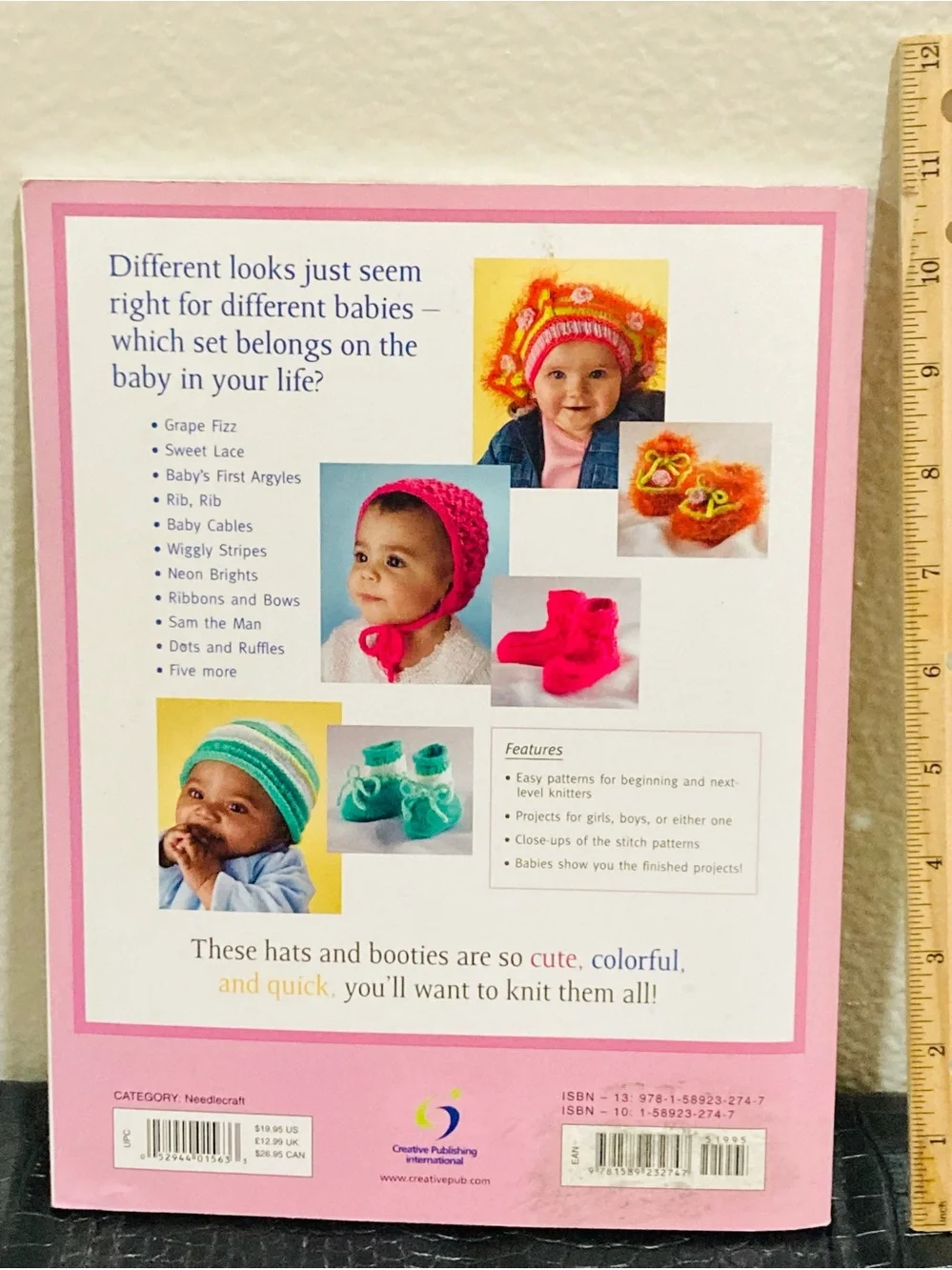 EUC Babyknits Hats & Booties Book